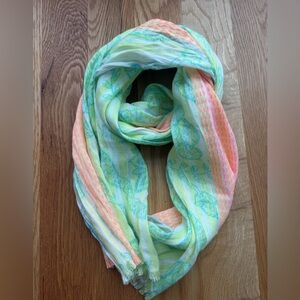 LOFT Colorful summer linen scarf 70x23”